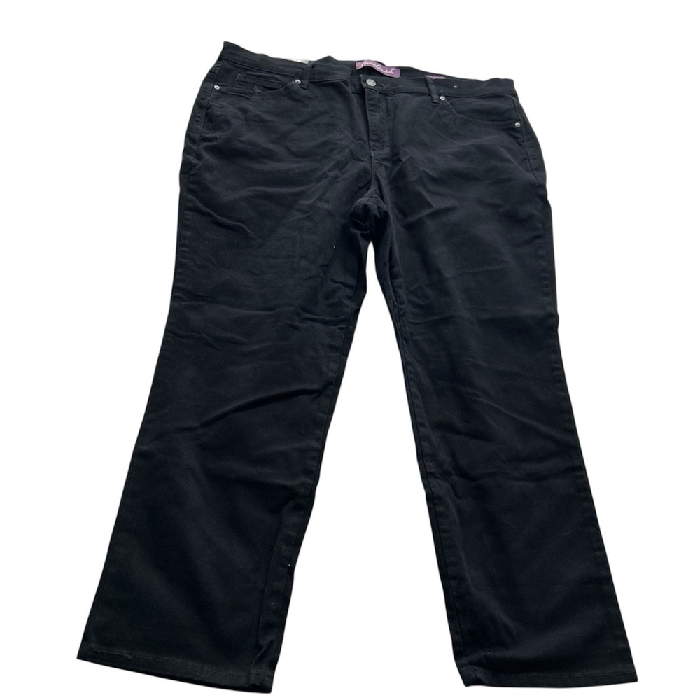 gloria vanderbilt amanda jeans 18w 42x28 Short Black Tapered Leg Classic Rise